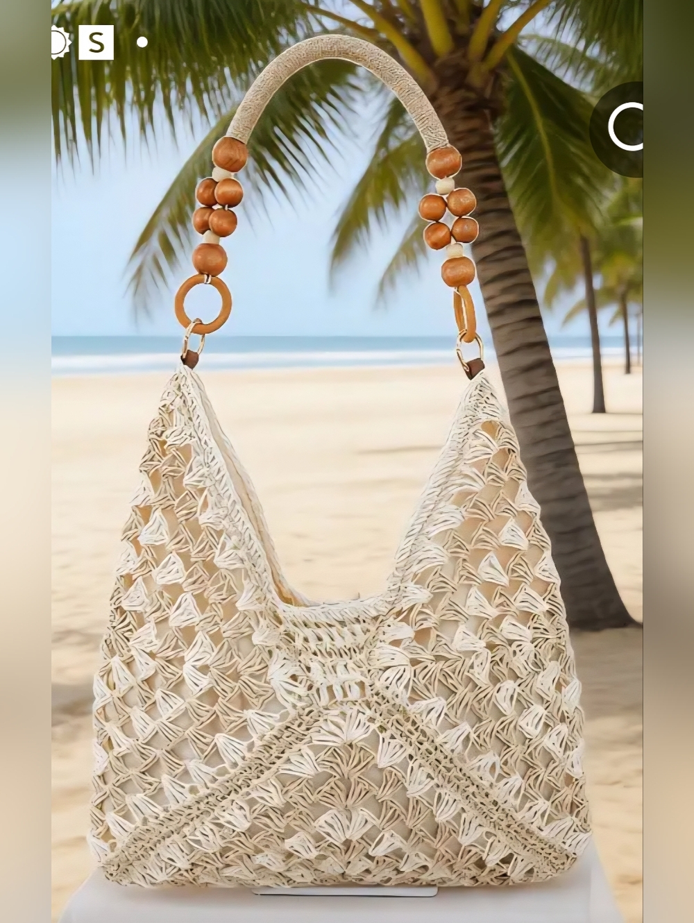 Crochet Beach Tote Bag -